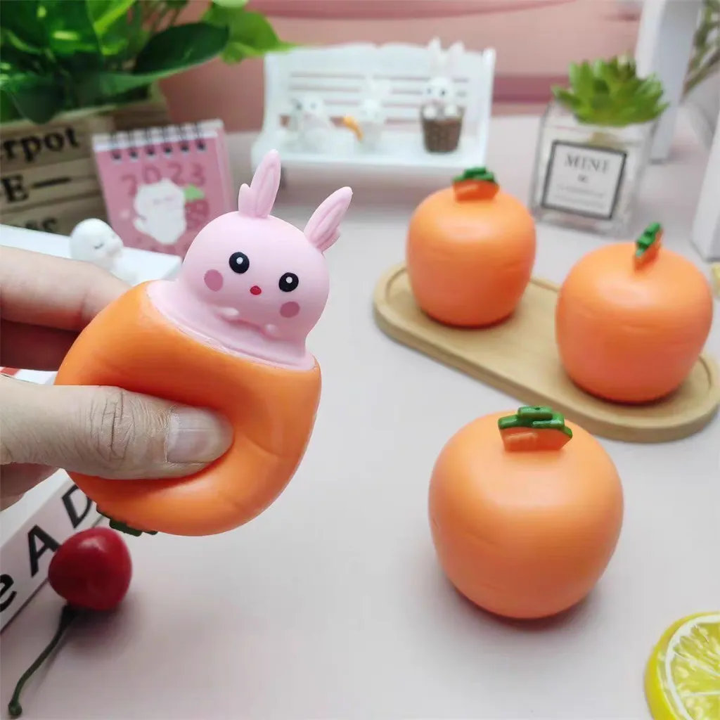 New carrot bunny squeeze toy